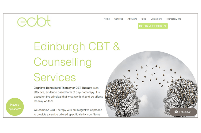 ECBT website design after: more contrast, better and easy navigation and flow of content, as well as relevant imagery.