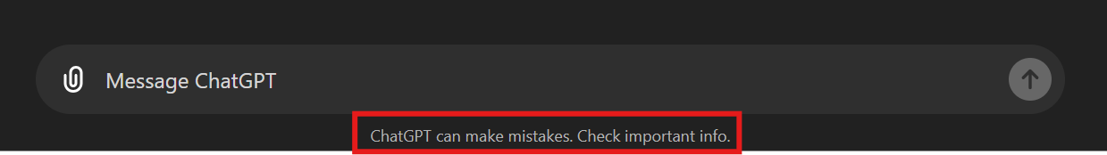 Chat GPT can make mistakes 