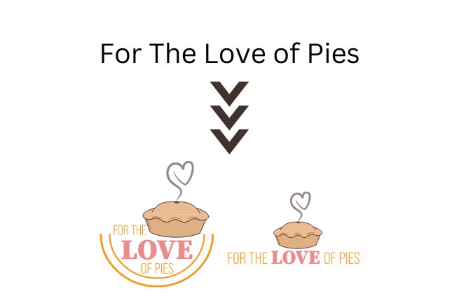 An image of our client, For The Love Of Pies, chosen logo design